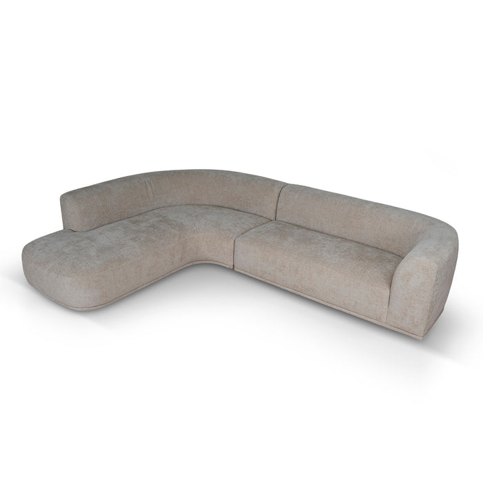 Cavallo 4 Seater Left Chaise Sofa - Lila Beige