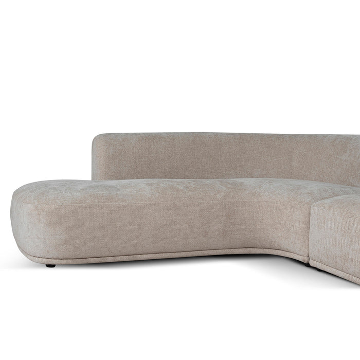 Cavallo 4 Seater Left Chaise Sofa - Lila Beige
