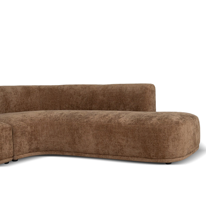 Cavallo 4 Seater Right Chaise Sofa - Lila Nutmeg