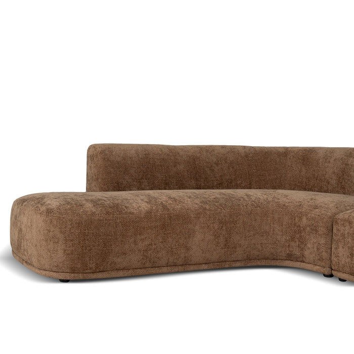 Cavallo 4 Seater Left Chaise Sofa - Lila Nutmeg