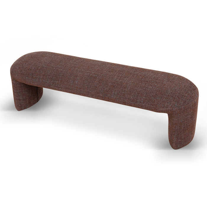 Everet 1.5m Long Ottoman Bench - Moss Brown