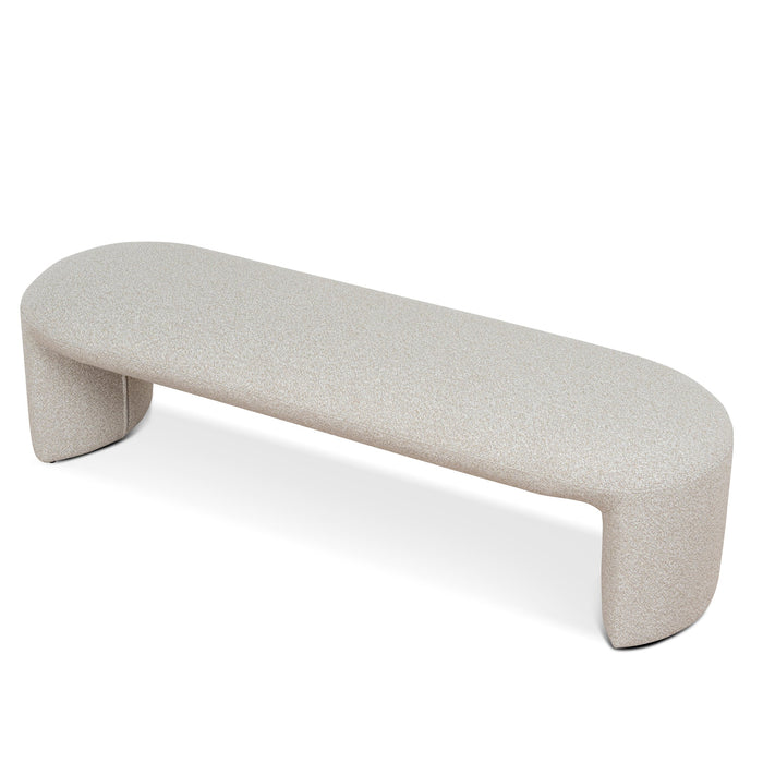 Everet 1.5m Long Ottoman Bench - Oatmeal Beige