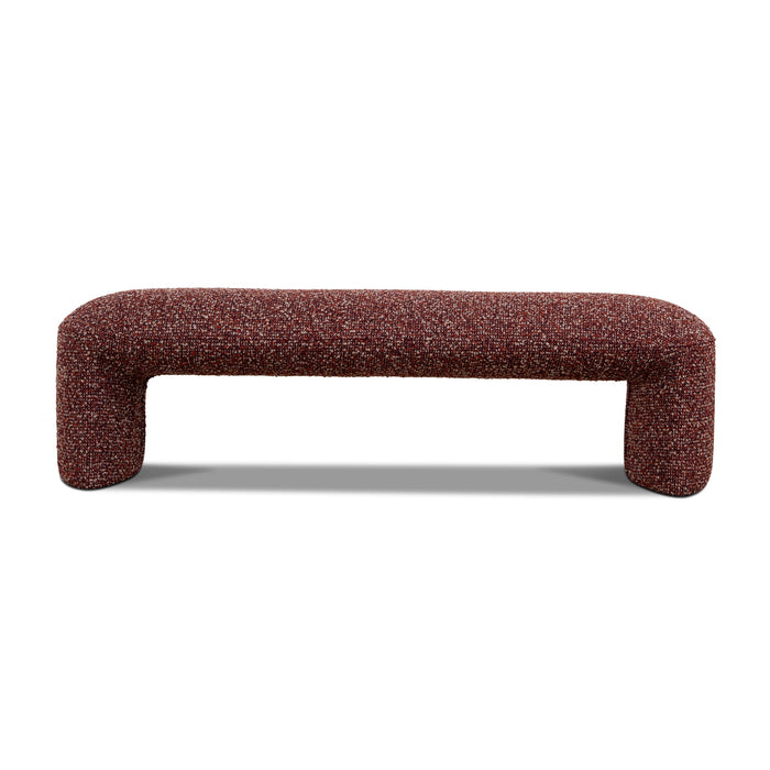 Everet 1.5m Long Ottoman Bench - Autumn Red