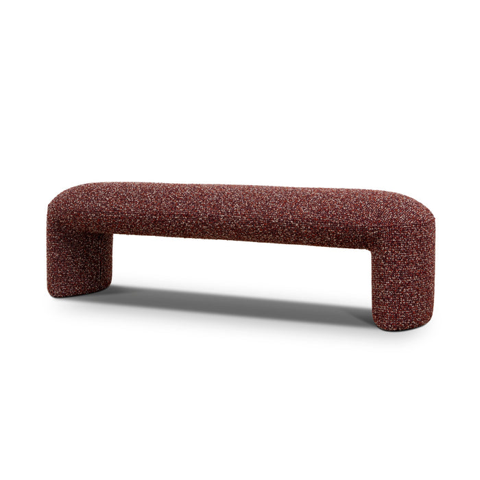 Everet 1.5m Long Ottoman Bench - Autumn Red