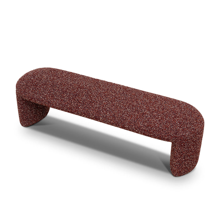 Everet 1.5m Long Ottoman Bench - Autumn Red