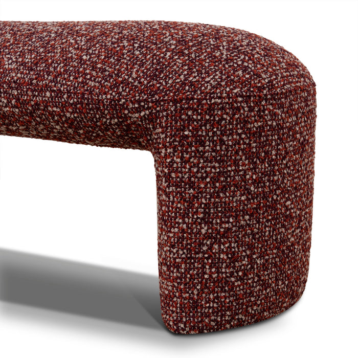 Everet 1.5m Long Ottoman Bench - Autumn Red