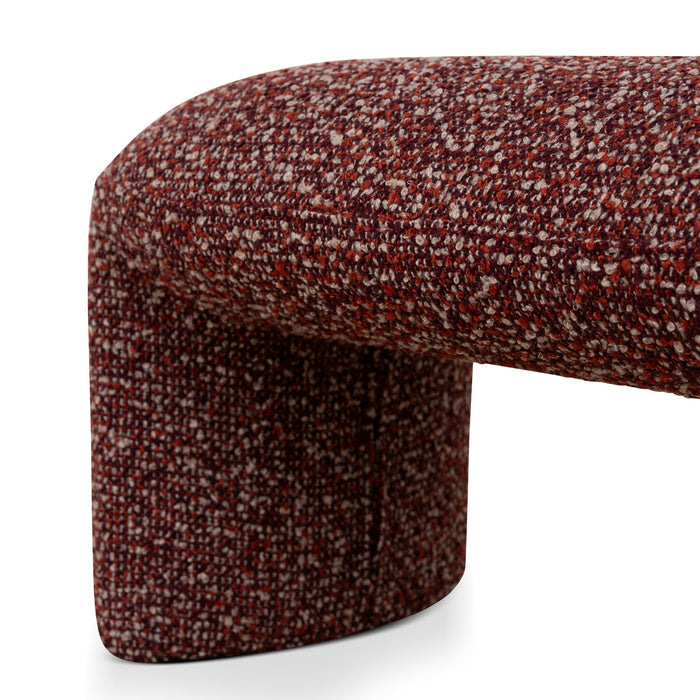 Everet 1.5m Long Ottoman Bench - Autumn Red