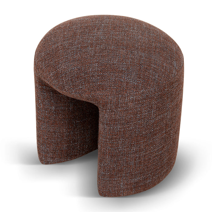 Everet Round Ottoman - Moss Brown
