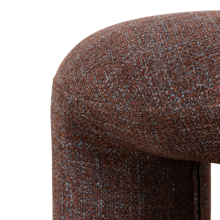 Everet Round Ottoman - Moss Brown