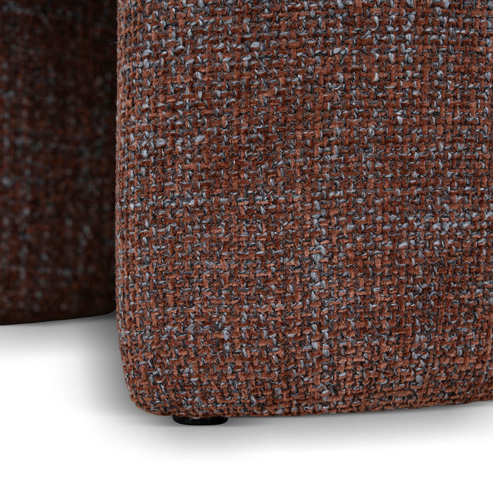Everet Round Ottoman - Moss Brown
