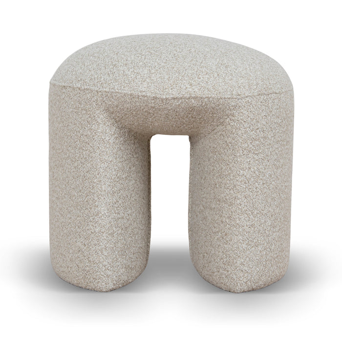 Everet Round Ottoman - Oatmeal Beige