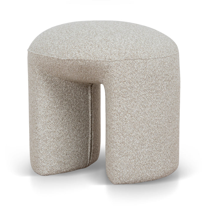 Everet Round Ottoman - Oatmeal Beige