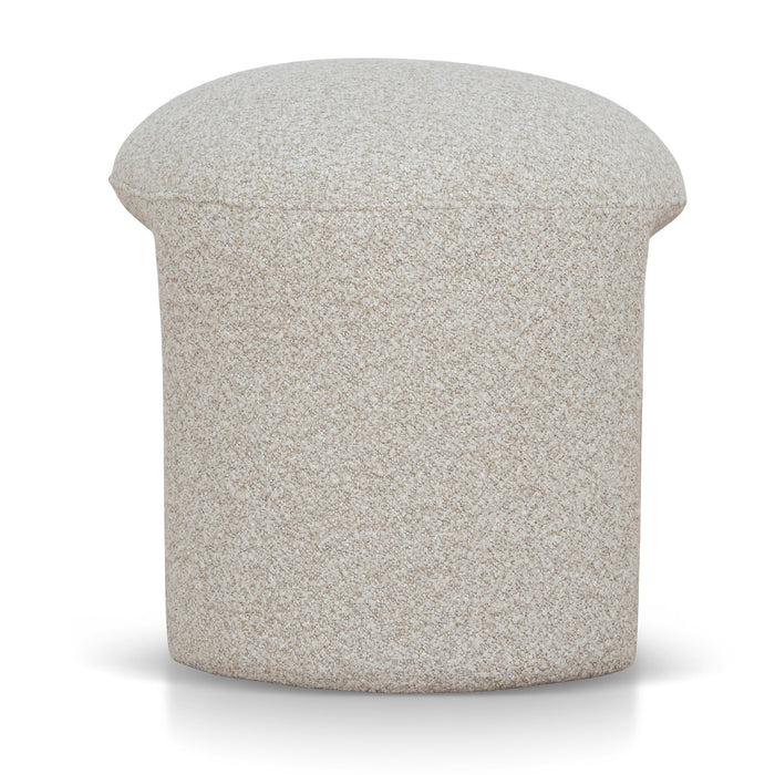 Everet Round Ottoman - Oatmeal Beige