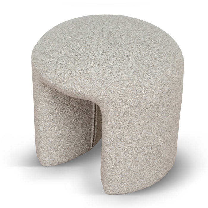 Everet Round Ottoman - Oatmeal Beige