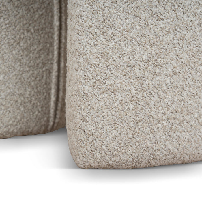 Everet Round Ottoman - Oatmeal Beige