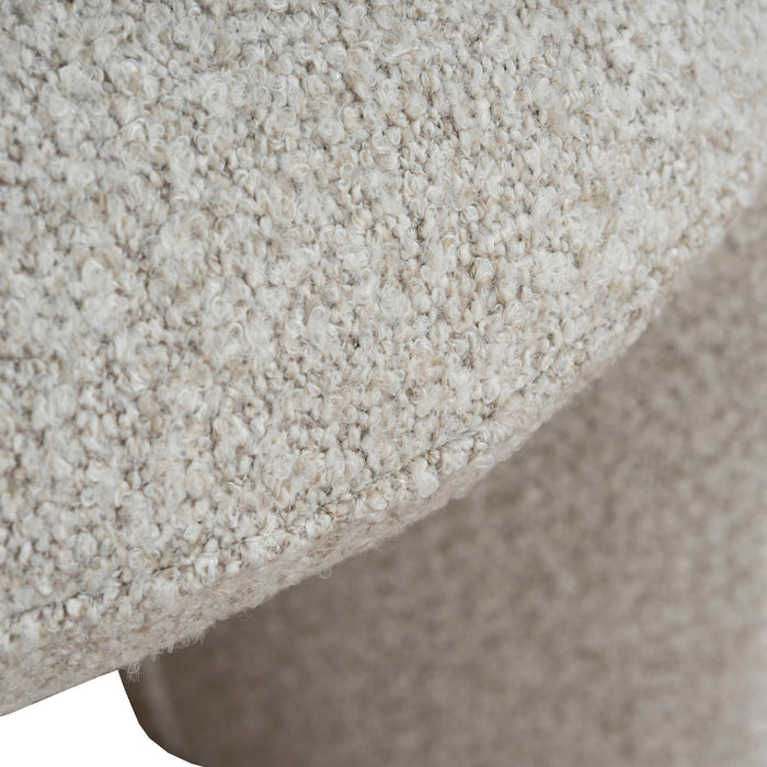 Everet Round Ottoman - Oatmeal Beige