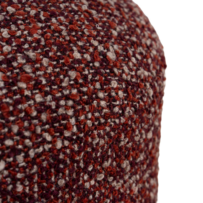 Everet Round Ottoman - Autumn Red