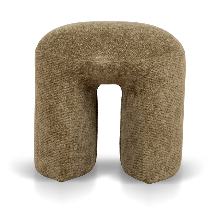 Everet Round Ottoman - Lila Olive