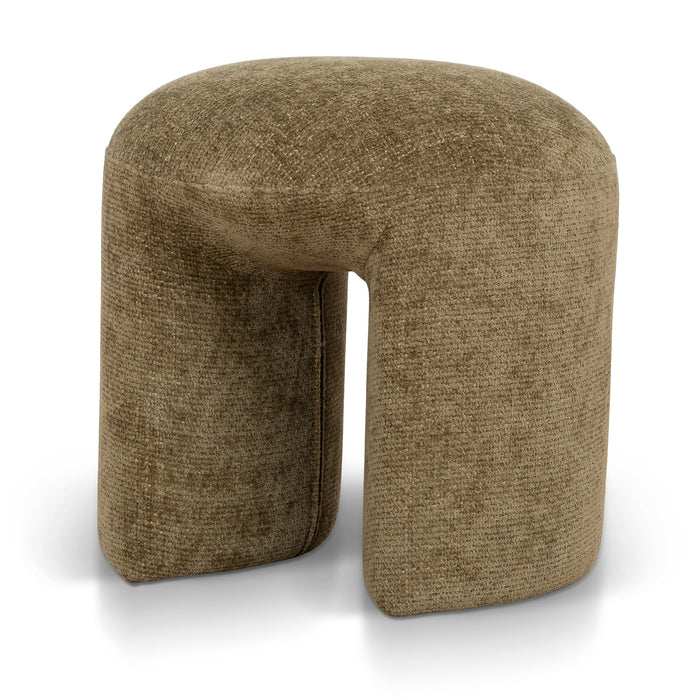 Everet Round Ottoman - Lila Olive
