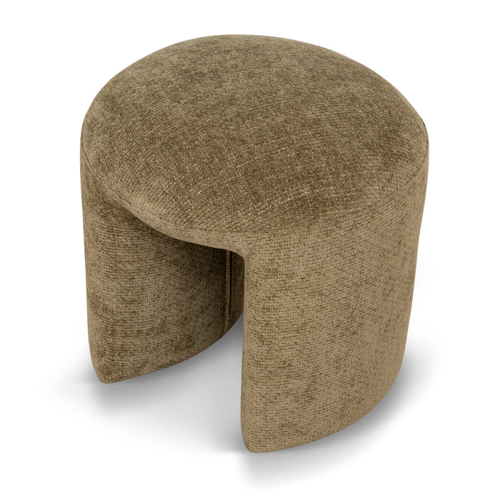 Everet Round Ottoman - Lila Olive