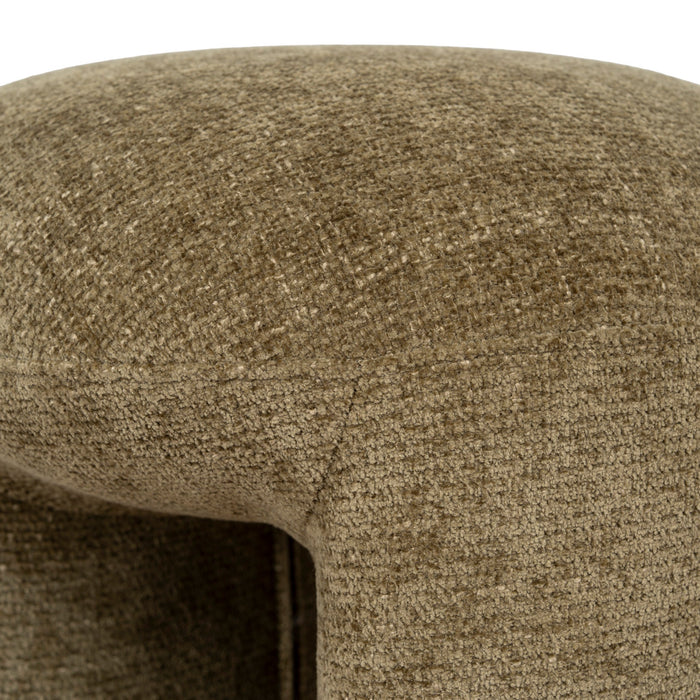 Everet Round Ottoman - Lila Olive