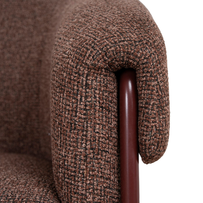 Lunaro Dark Red Armchair - Verona Tawn