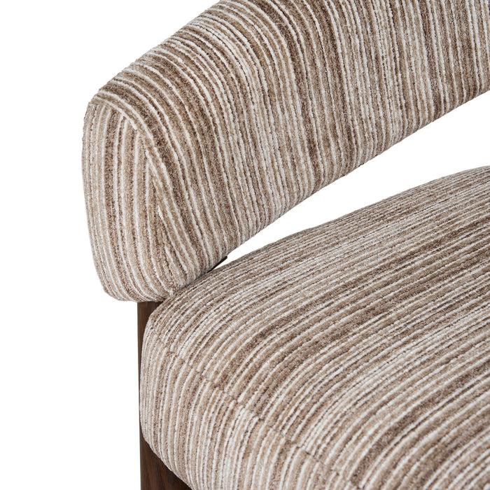 Sorello Walnut Armchair - Coconut Stripe