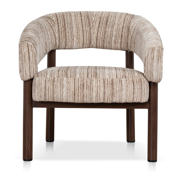 Sorello Walnut Armchair - Coconut Stripe