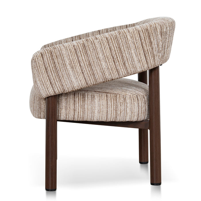 Sorello Walnut Armchair - Coconut Stripe