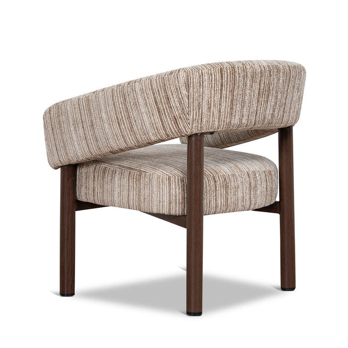 Sorello Walnut Armchair - Coconut Stripe