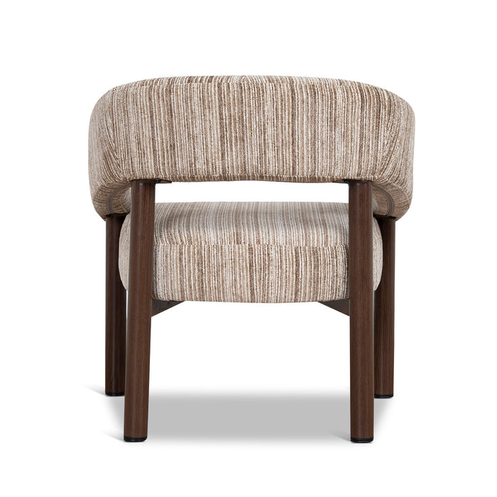 Sorello Walnut Armchair - Coconut Stripe