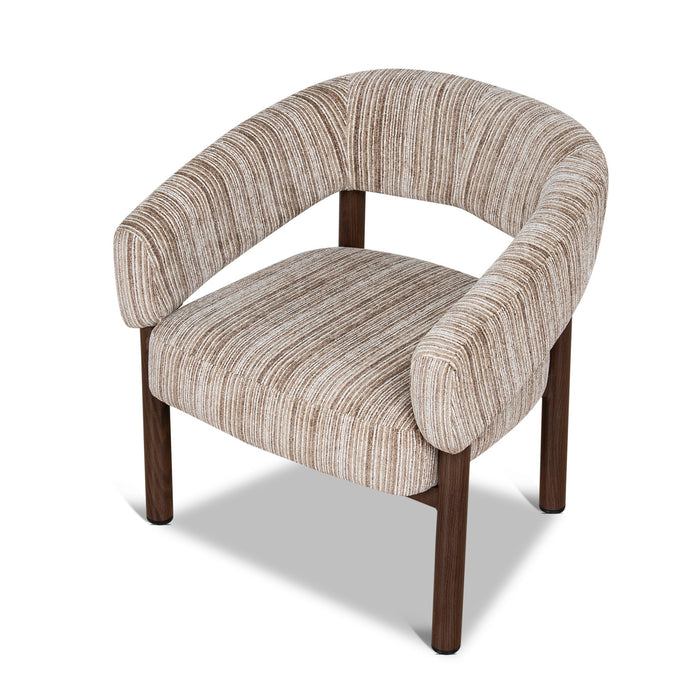 Sorello Walnut Armchair - Coconut Stripe