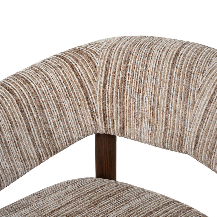 Sorello Walnut Armchair - Coconut Stripe