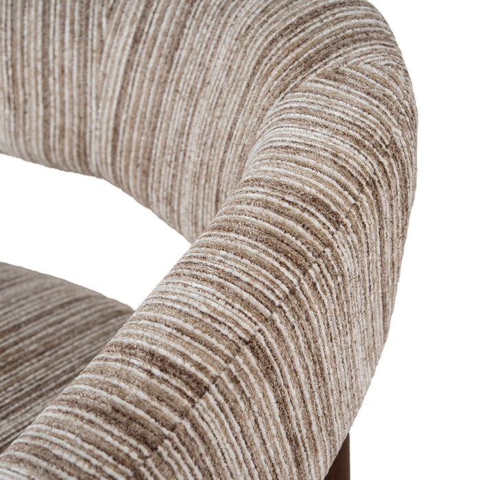 Sorello Walnut Armchair - Coconut Stripe