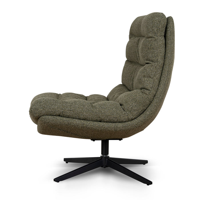 Marenzo Black Lounge Chair - Verona Olive