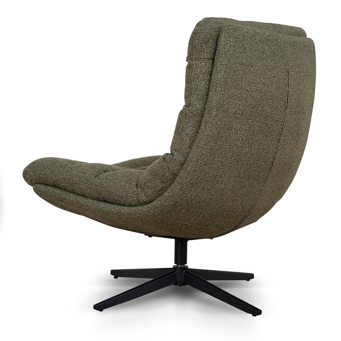 Marenzo Black Lounge Chair - Verona Olive