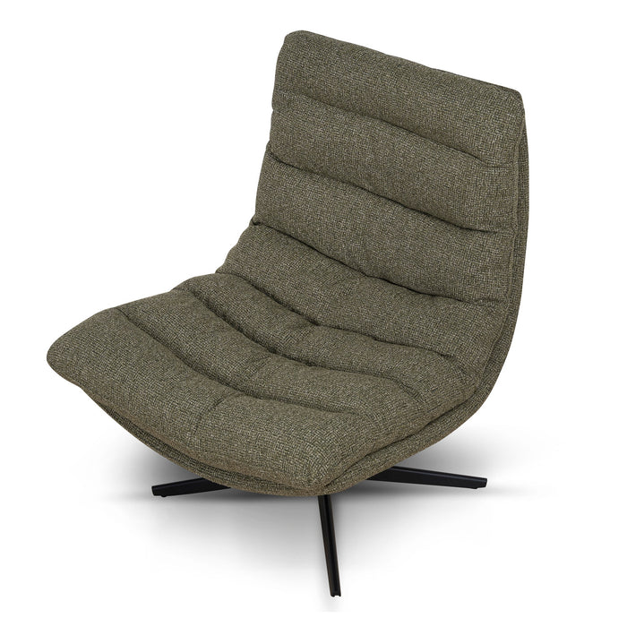 Marenzo Black Lounge Chair - Verona Olive