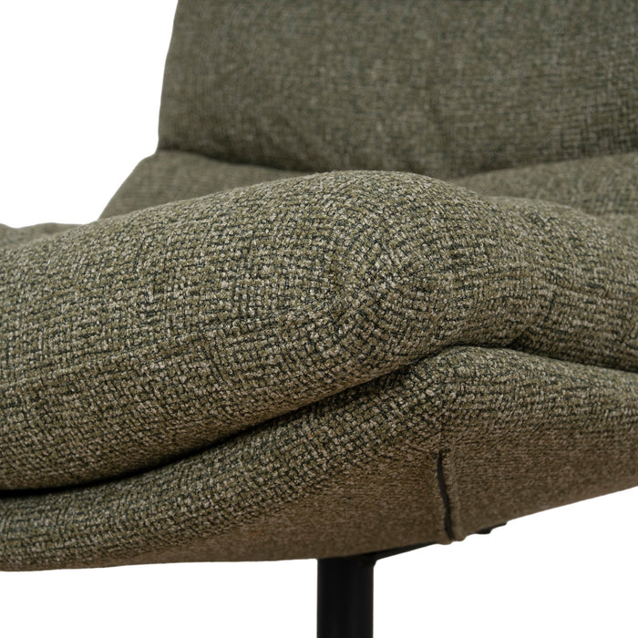 Marenzo Black Lounge Chair - Verona Olive