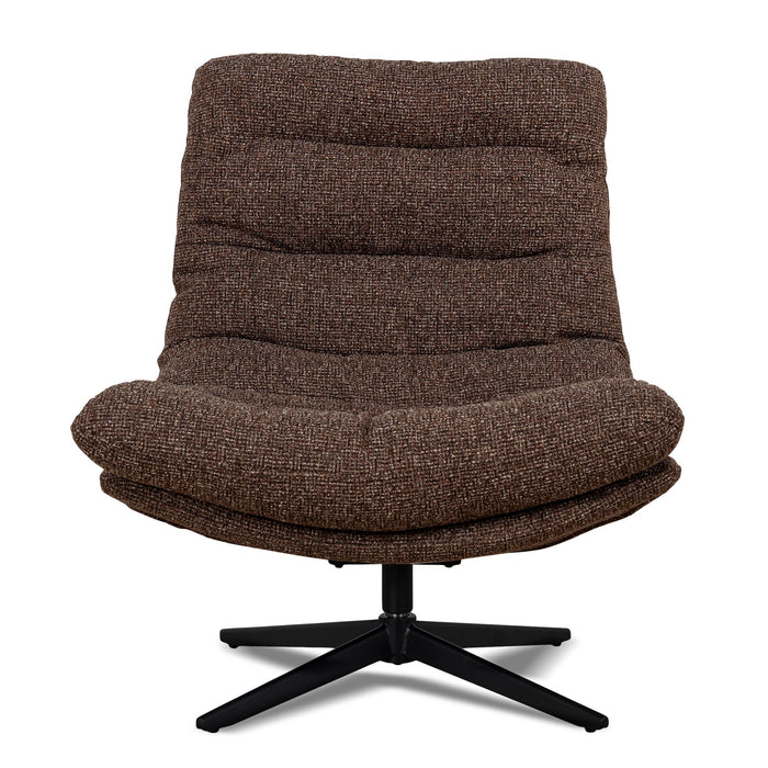 Marenzo Black Lounge Chair - Verona Cinnamon Weave