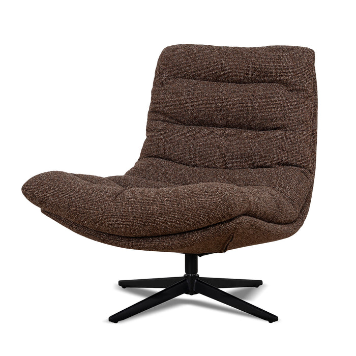 Marenzo Black Lounge Chair - Verona Cinnamon Weave