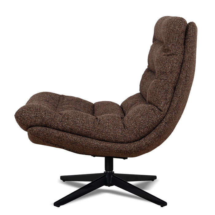 Marenzo Black Lounge Chair - Verona Cinnamon Weave