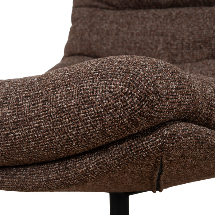 Marenzo Black Lounge Chair - Verona Cinnamon Weave