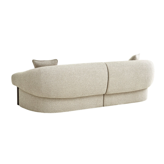 Novalinne Dark Brown 3 Seater Sofa - Soft Beige