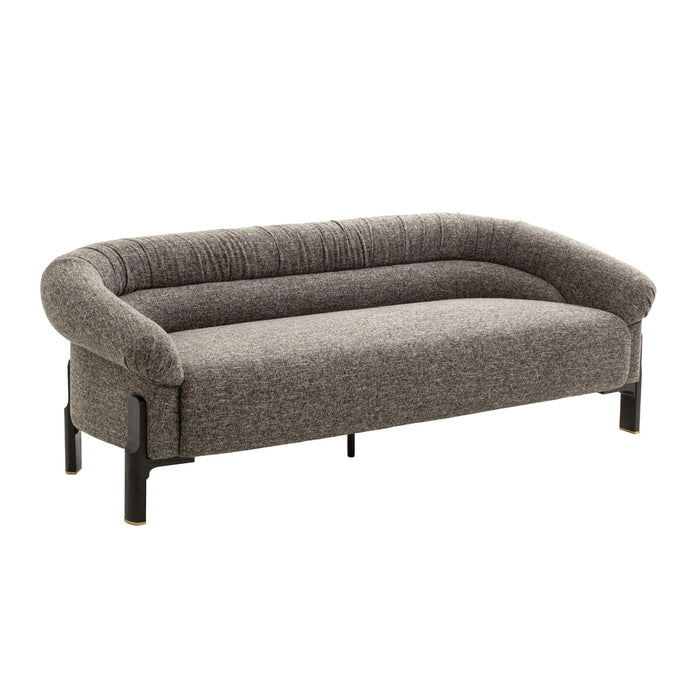 Mirevane Black 3 Seater Sofa - Shadow Grey