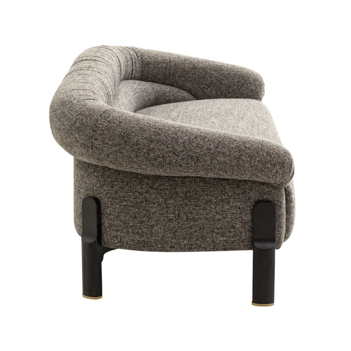 Mirevane Black 3 Seater Sofa - Shadow Grey