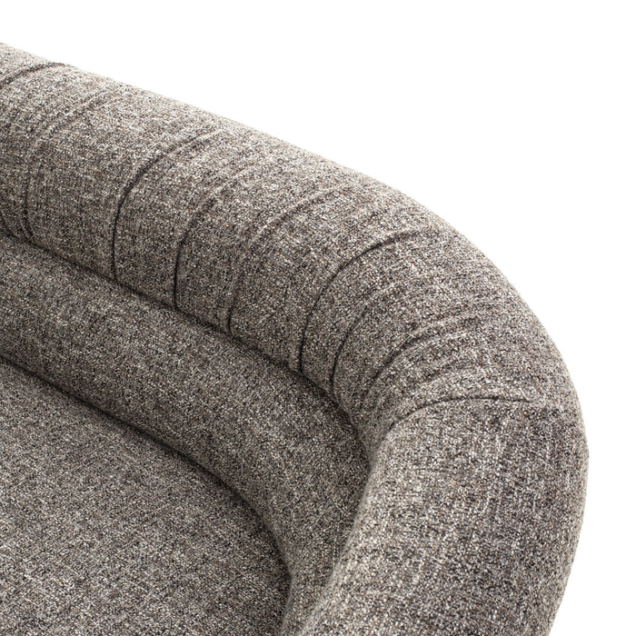 Mirevane Black 3 Seater Sofa - Shadow Grey