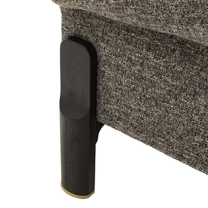 Mirevane Black 3 Seater Sofa - Shadow Grey