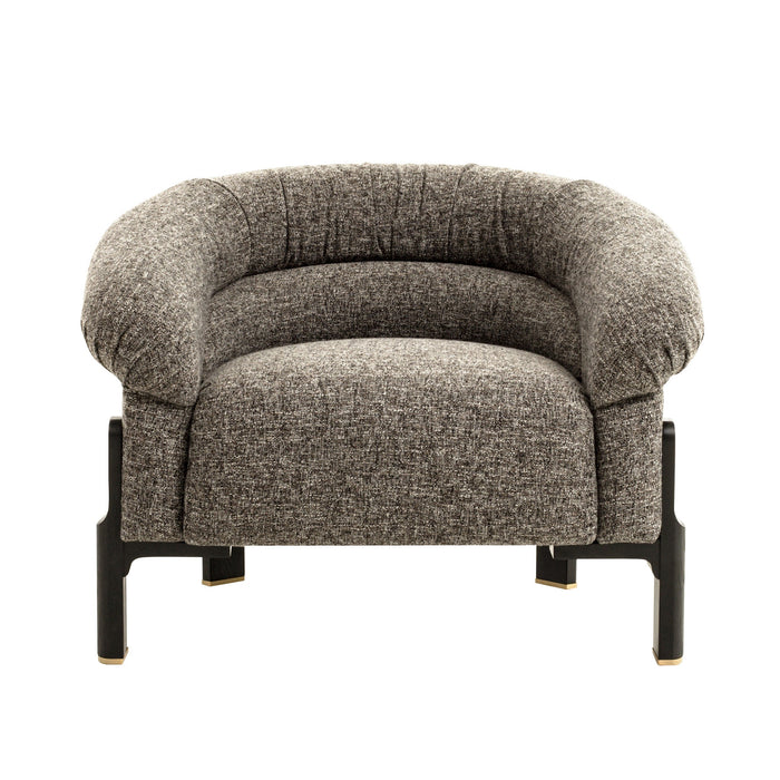 Mirevane Black Armchair - Shadow Grey