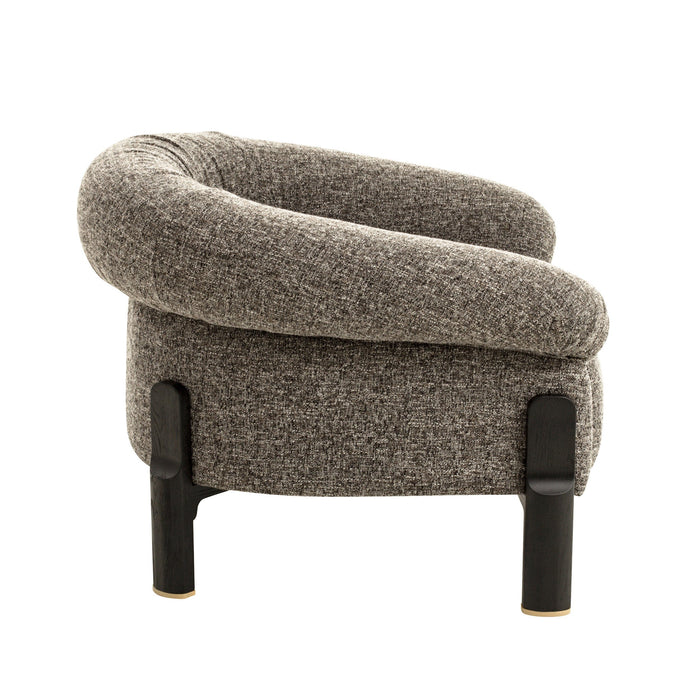 Mirevane Black Armchair - Shadow Grey