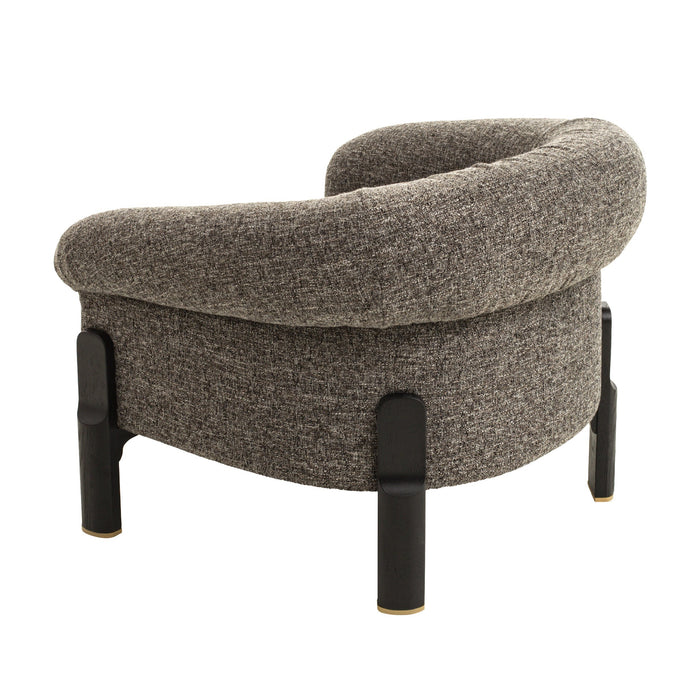 Mirevane Black Armchair - Shadow Grey